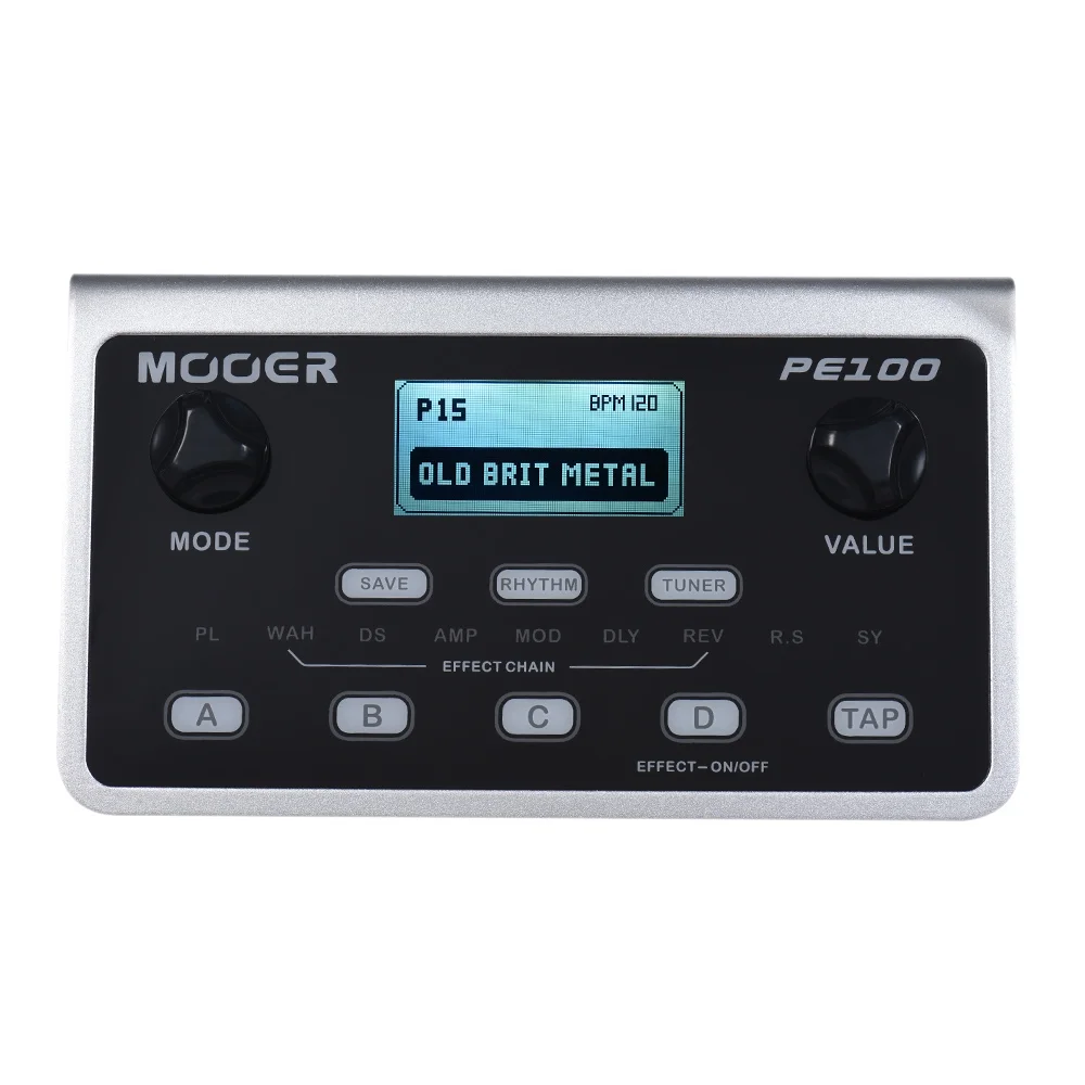 MOOER Effect Pedal,Pe100 Drum Patterns 10 Portable Processor Pedal 39 40 Drum Pedal 39 40 Processor Pedal 39 10 Tap Tempo Mewmewcat Wemay Huiop Laoshe