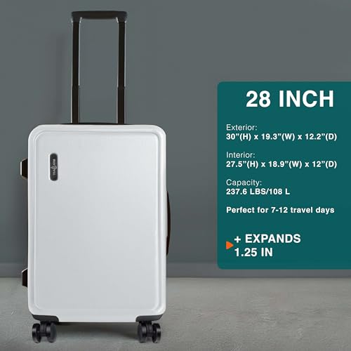 22 Inch Carry On Luggage 22x14x9 Airline Approved, Carry On Suitcase with Wheels, Hard-shell Carry-on Luggage, Durable Luggage Carry-On, Black Small Suitcase with Cosmetic Case