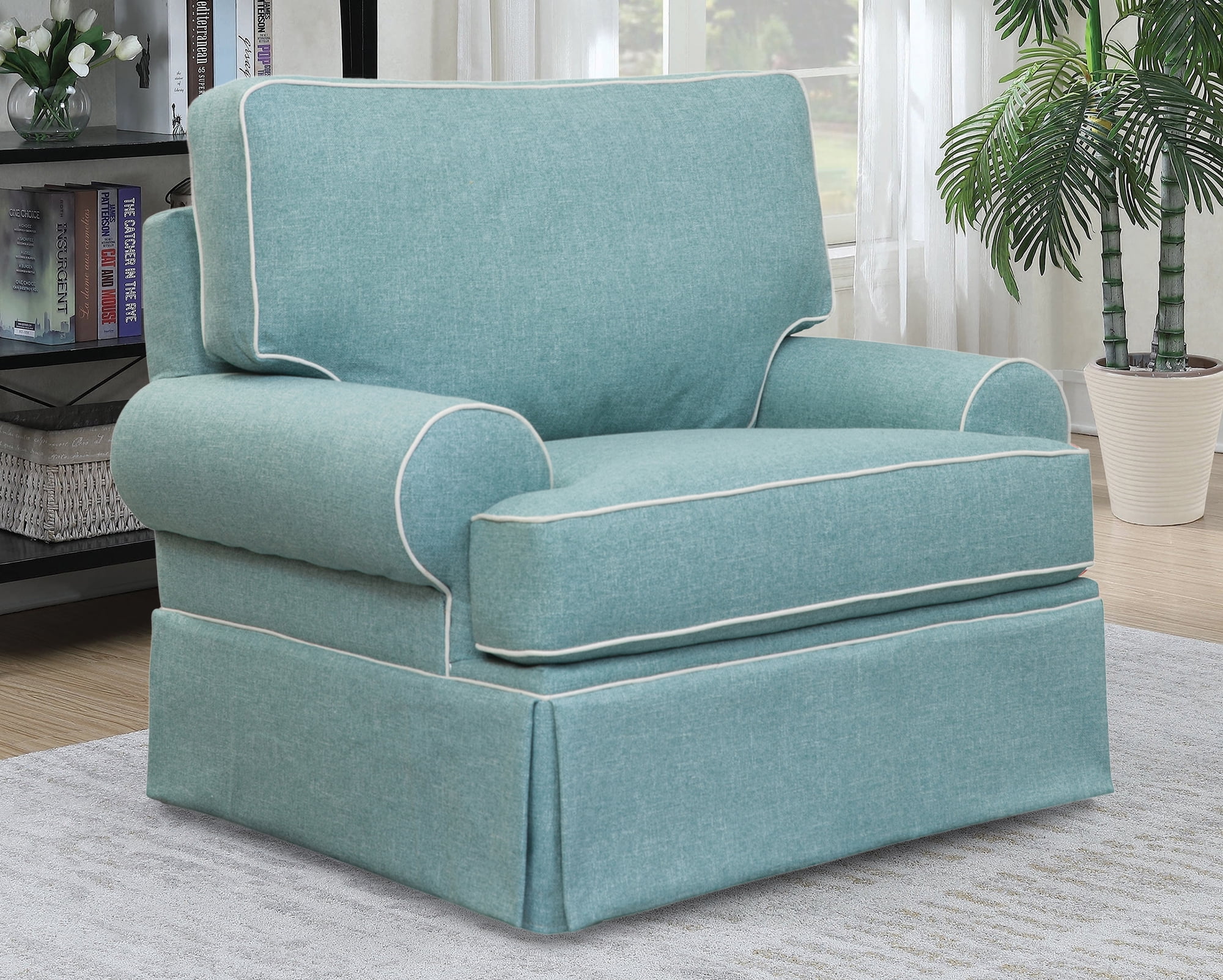 American Furniture Classics Model 8-030-S275A Coastal Aqua Series Upholstered Arm Chair