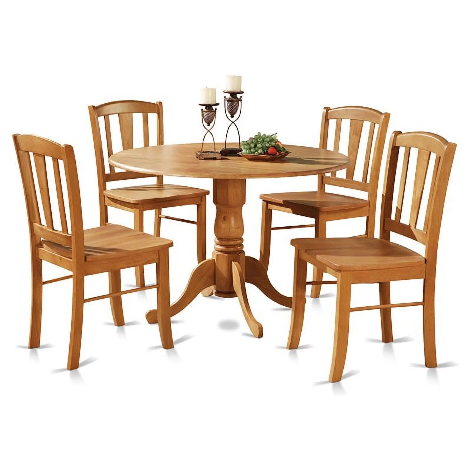Atlin Designs 5-piece Wood Dining Table and Chairs in Oak
