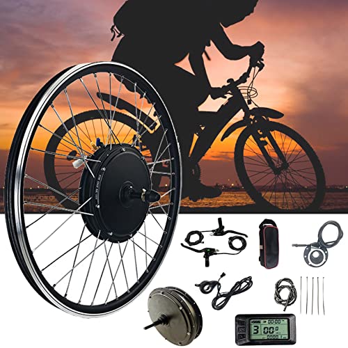 1500W Electric Bike Kit 48V Brushless Gear Front Rear Hub Motor Bicycle 26
