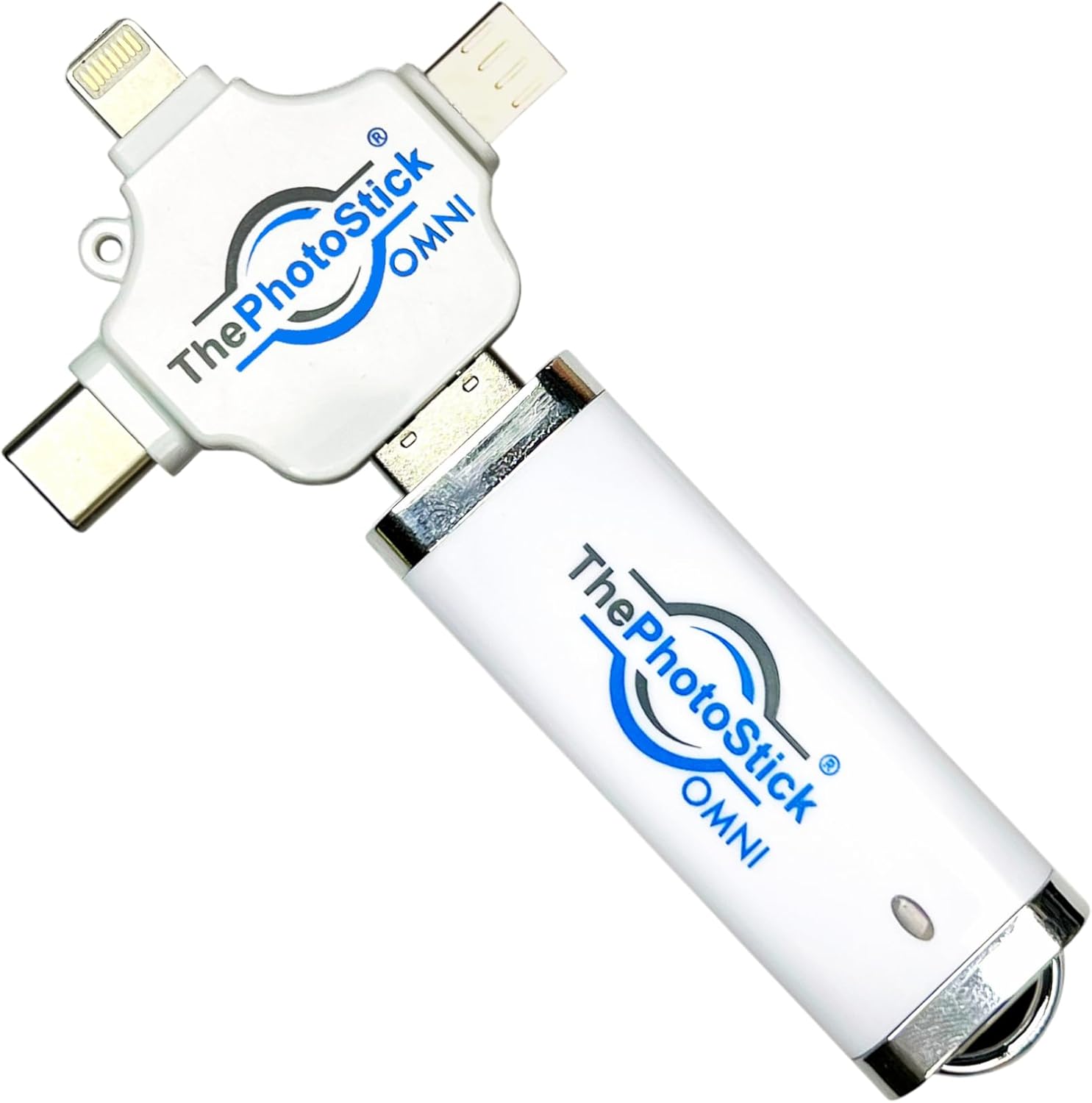 ThePhotoStick® Omni 64GB - Secure Photo & Video Backup and Transfer Device | USB & Multiport Connection | Integrated Software | Portable Memory | External Storage | File Save & Transfer