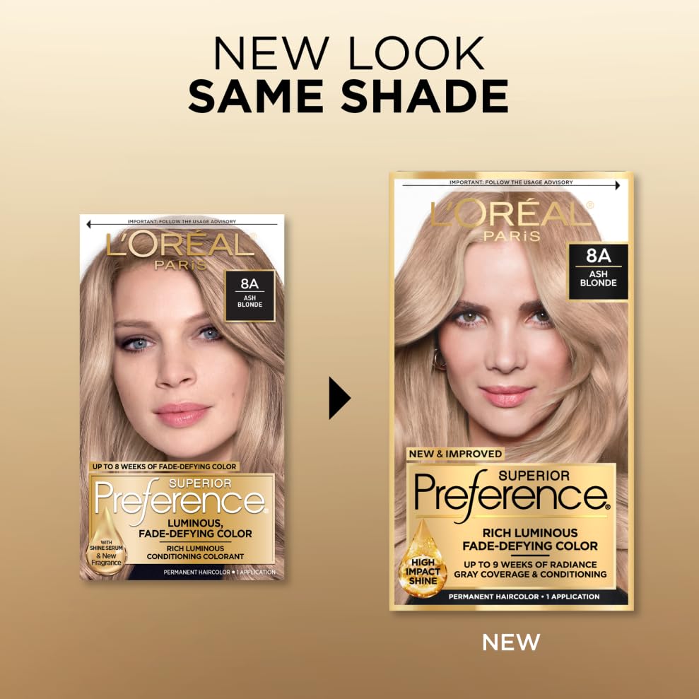 L'Oreal Paris Superior Preference Fade-Defying + Shine Permanent Hair Color, 9G Light Golden Blonde, Pack of 1, Hair Dye