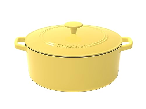 Cuisinart Chef's Classic Enameled Cast Iron Round Covered Casserole (Seafoam Green, 7- Quart)