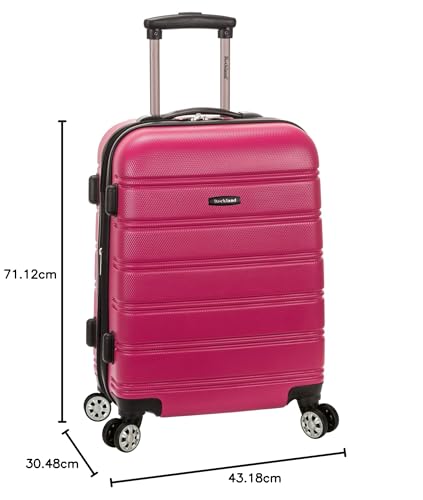 Rockland Vara Softside 3-Piece Upright Luggage Set, Expandable,Black dot, (20/22/28)