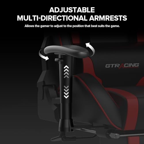 GTRACING Gaming Chair with Footrest Speakers Video Game Chair Bluetooth Music Heavy Duty Ergonomic Computer Office Desk Chair