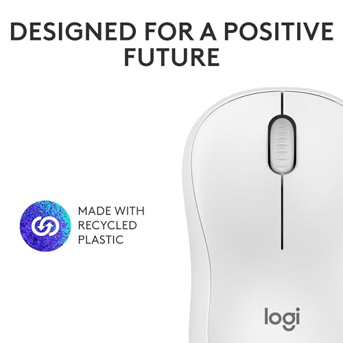 Logitech M185 Wireless Mouse, 2.4GHz with USB Mini Receiver, 12-Month Battery Life, 1000 DPI Optical Tracking, Ambidextrous PC/Mac/Laptop - Swift Grey