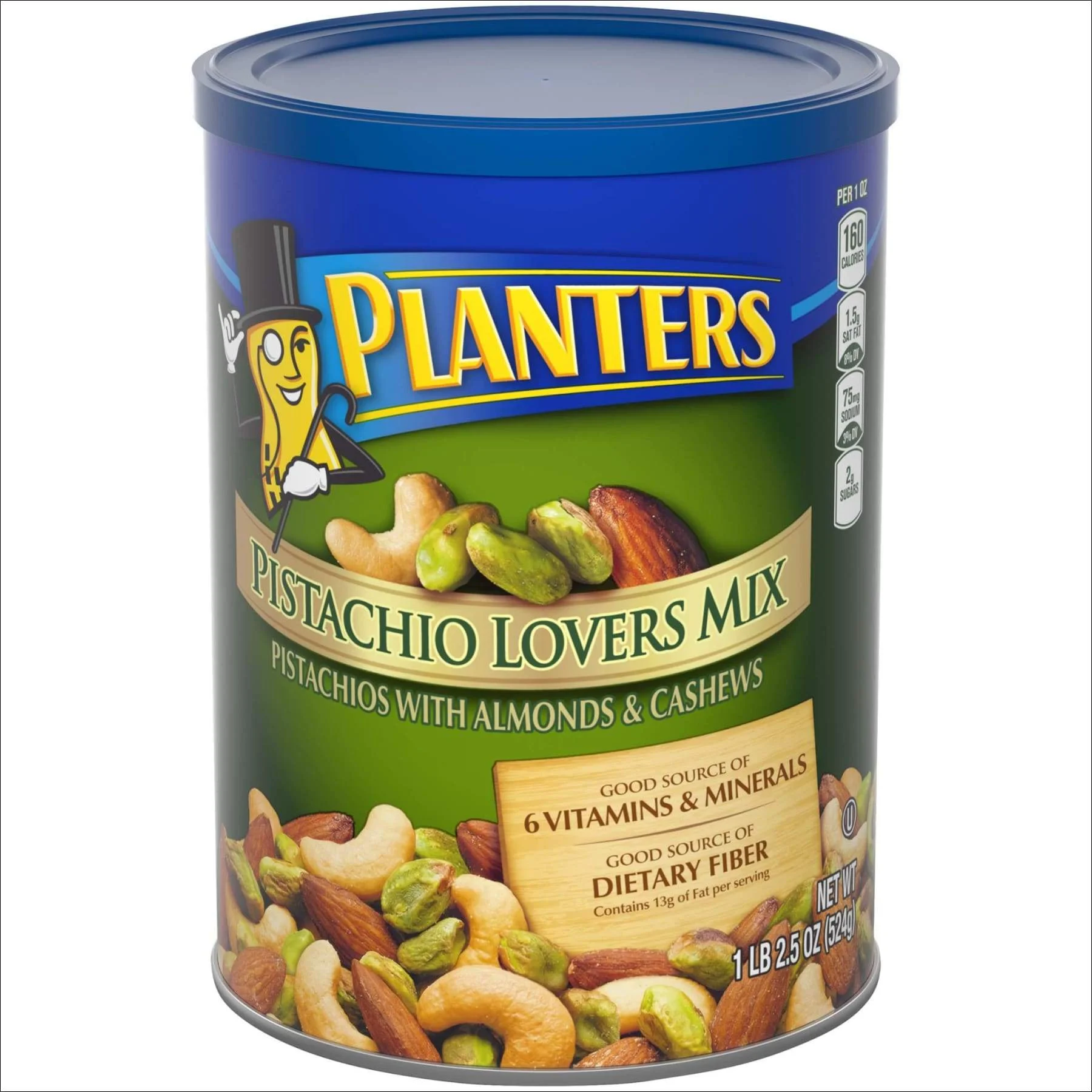 Planters Deluxe Pistachio Mix, 18.5 oz. Resealable Container | Pistachio Lover's Mix: Pistachios, Almonds  Cashews | Mixed Nut Snacks | Kosher (00029000017191)