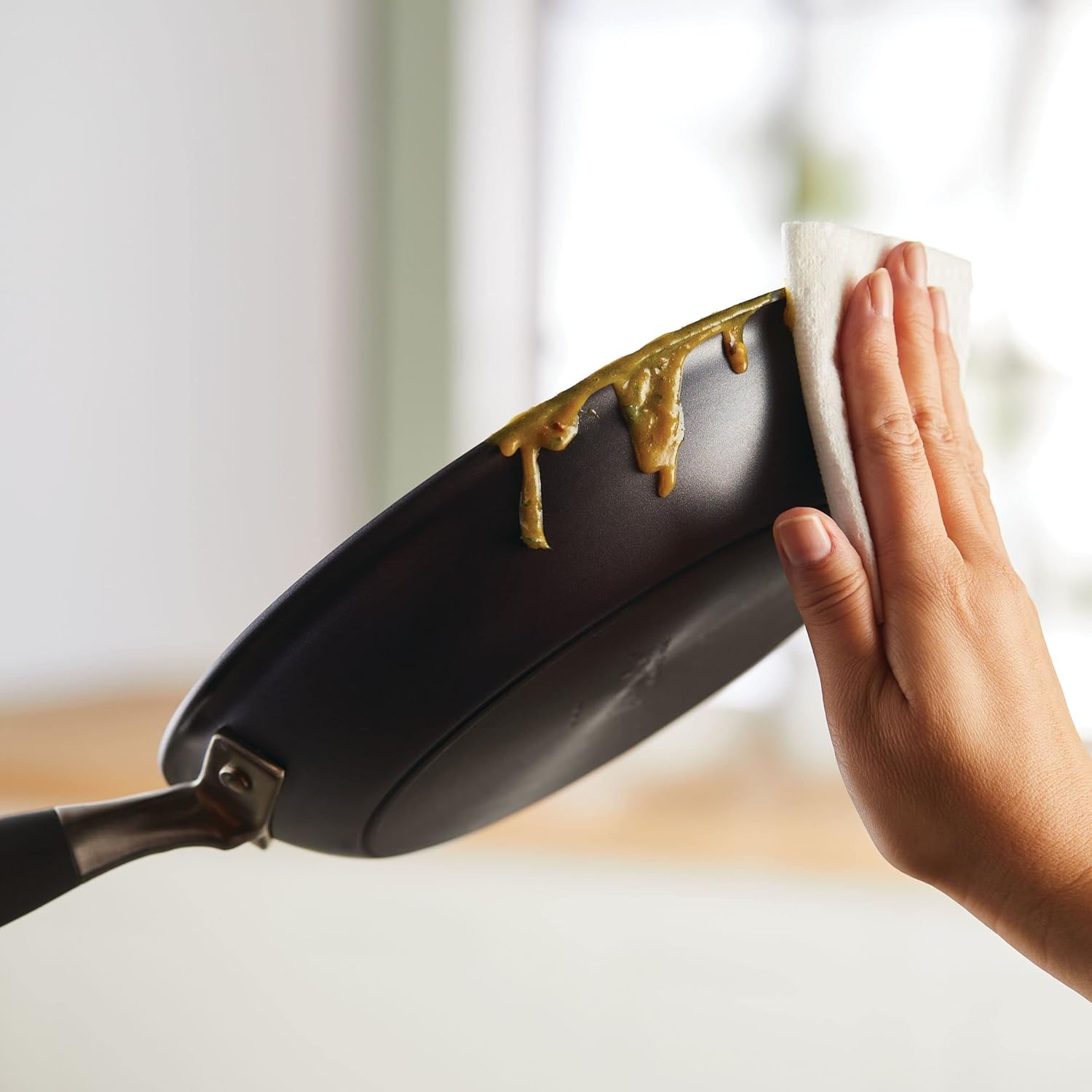 Anolon Advanced Home Hard-Anodized Nonstick Skillets (2 Piece Set- 10.25-Inch & 12.75-Inch, Moonstone)