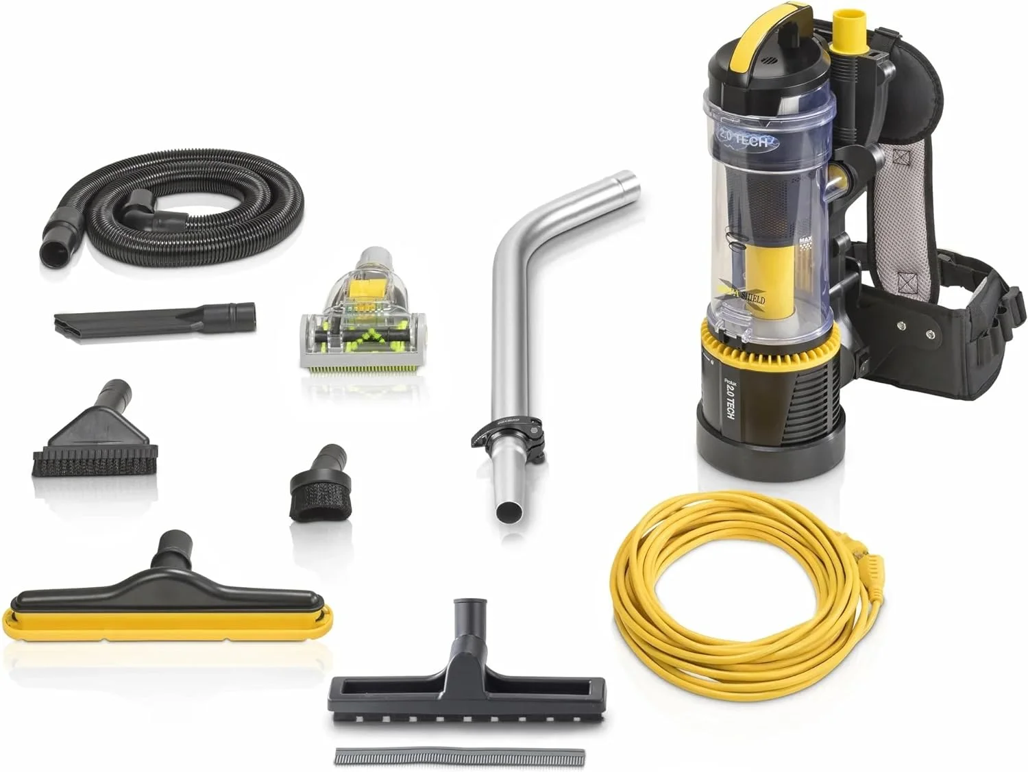 Prolux 2.0 Commercial Bagless Backpack Vacuum with Deluxe 1 1/2 inch Tool Kit Pro Model