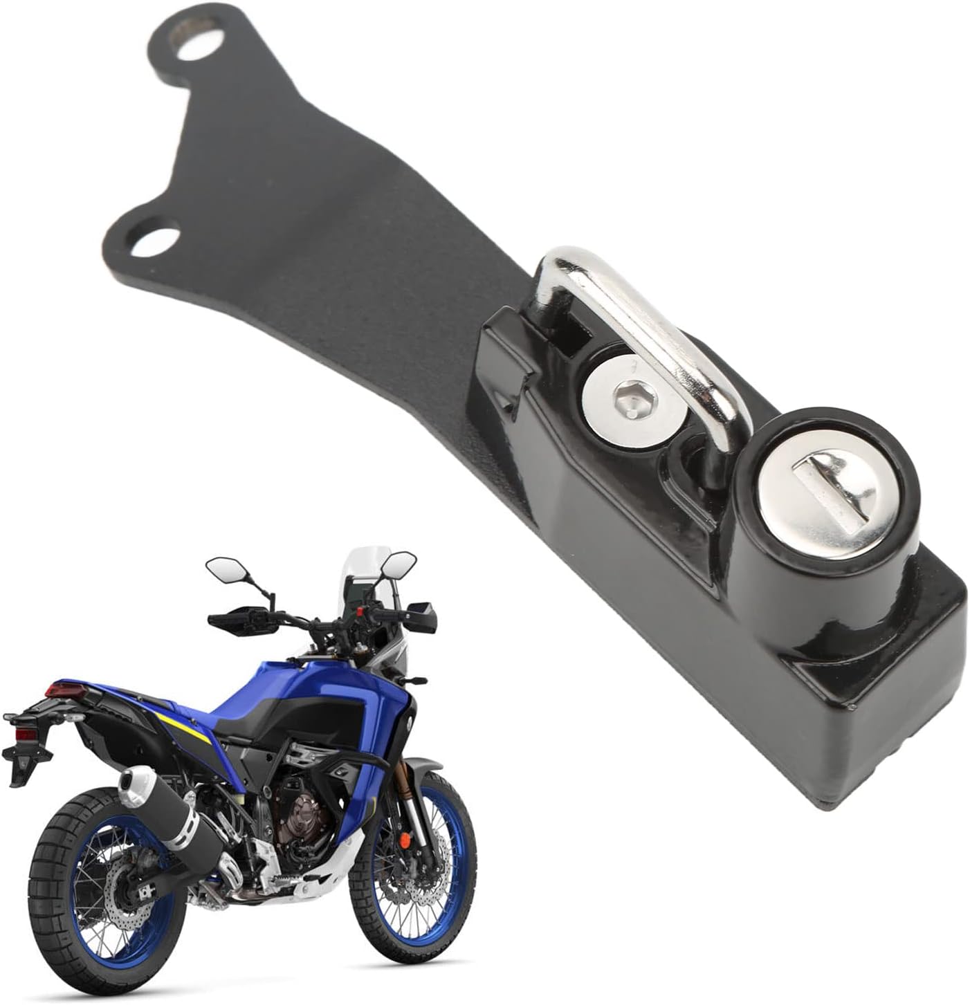 Motorcycle Helmet Security Lock Motorcycle Helmet Lock Black 2 Keys Anti Theft Helmet Lock Replacement for Tenere700 2019?2022 Padlocks