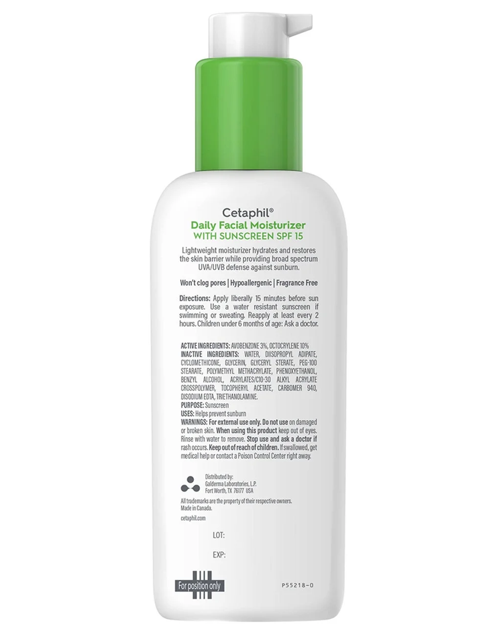 Cetaphil Daily Facial Moisturizer w/ SPF15, Fragrance Free, 4oz, 2-Pack