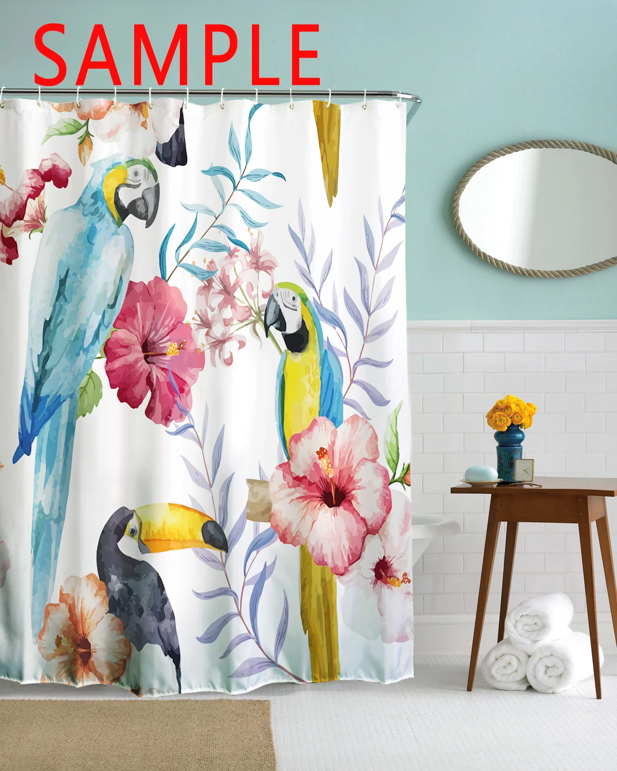 PHFZK Seascape Nature Shower Curtain, Santa Cruz Lighthouse Sunset on Beach Ocean Polyester Fabric Bathroom Shower Curtain 66x72 inches