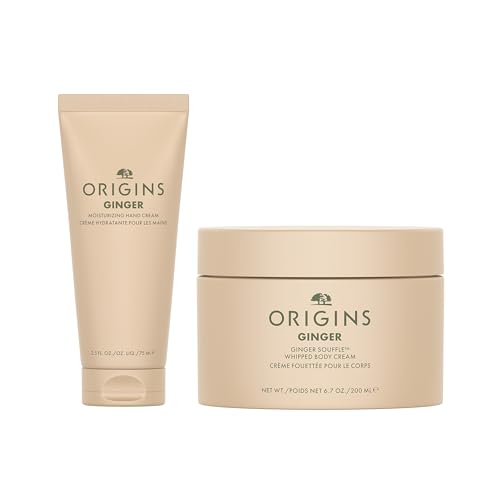 Origins Luxurious 2-Piece Ginger Hand & Body Bundle Skin Care Set | Includes Hand Cream & Our #1 Whipped Body Cream | With Ginger
