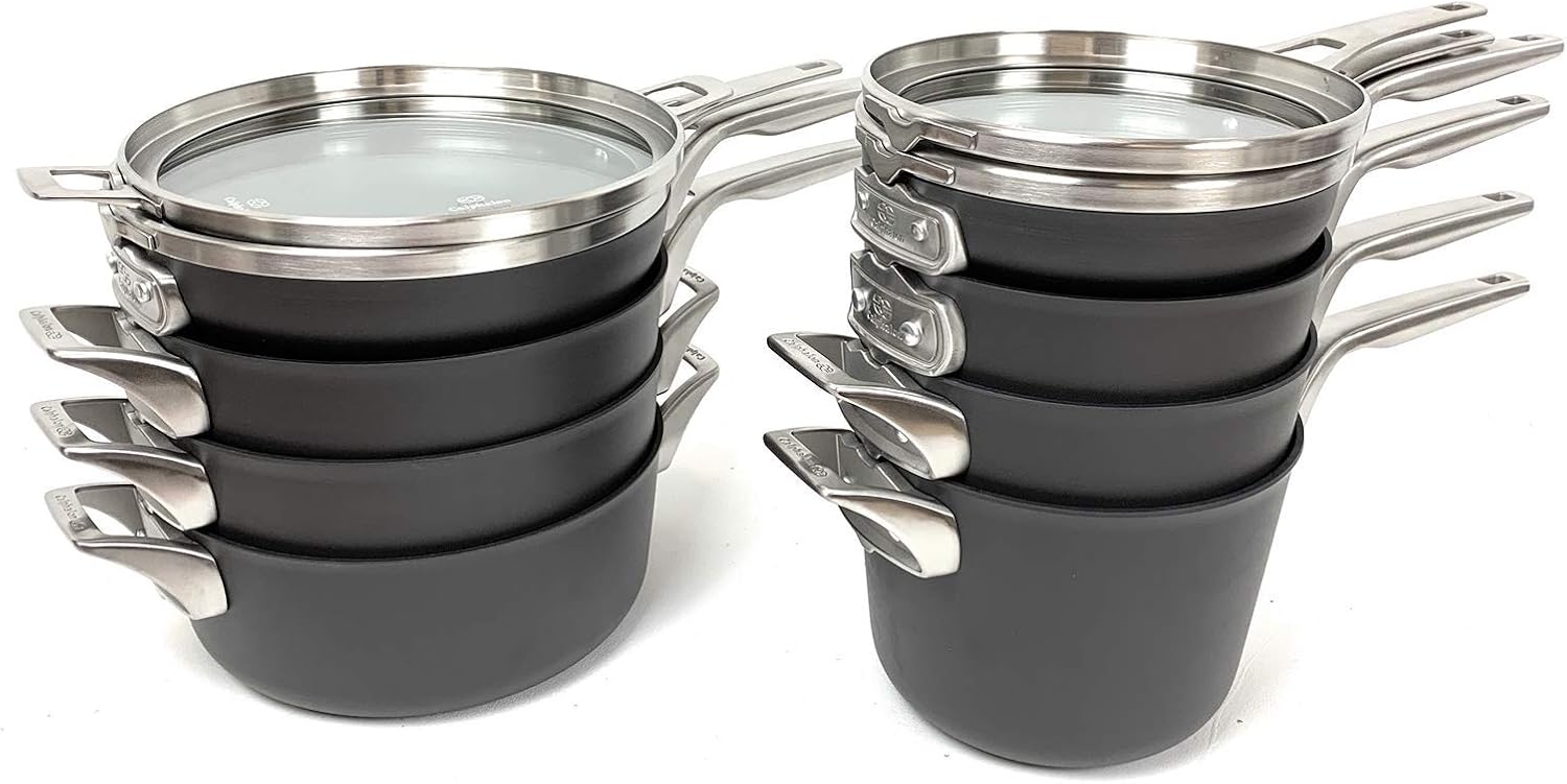 Calphalon Premier 12-piece Hard Anodized Space Saving Cookware