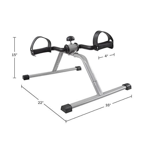 Under Desk Bike Pedal Exerciser with Calorie Tracker and Adjustable Resistance