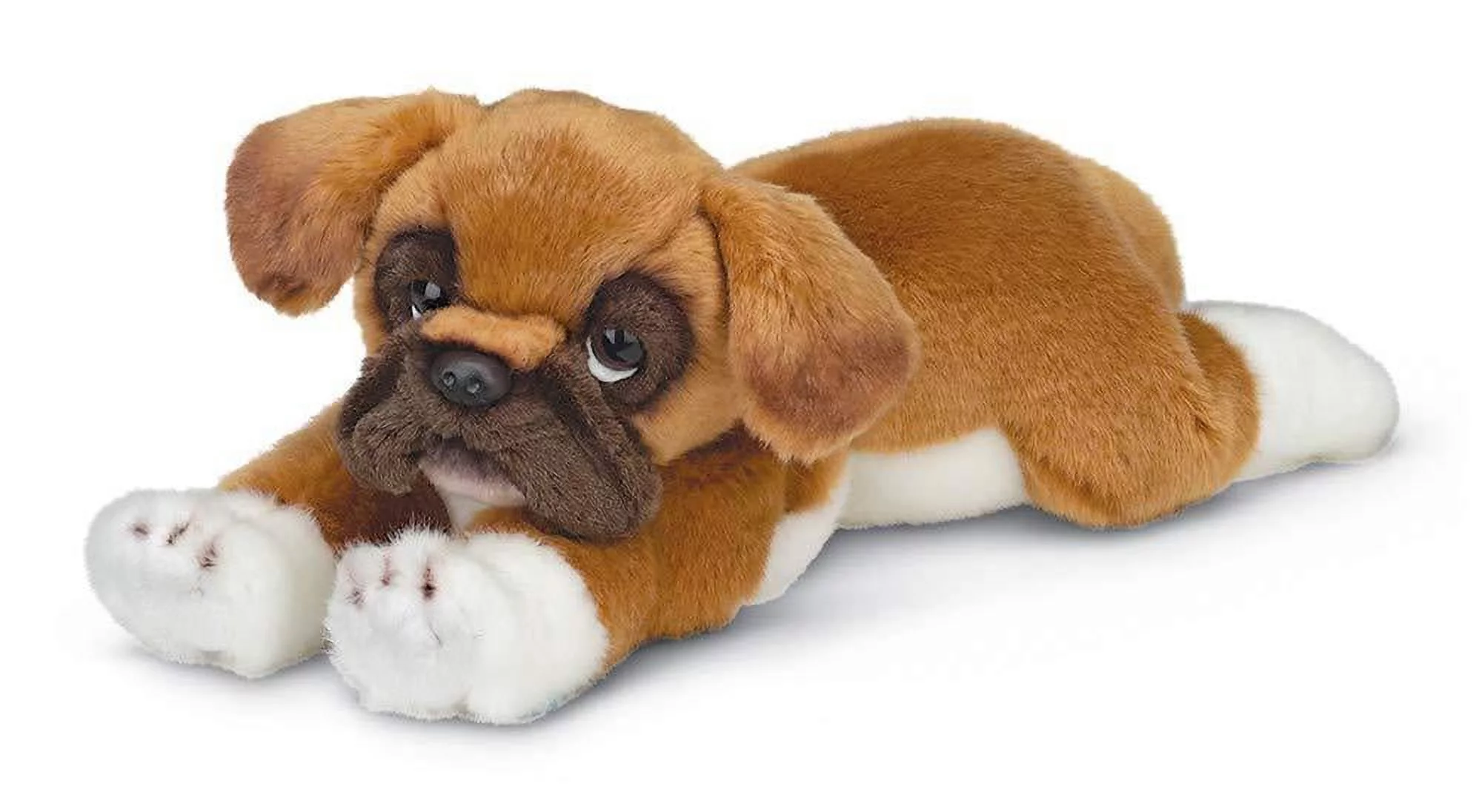 Bearington Roscoe Boxer Plush Stuffed Animal Puppy Dog, 15 inch