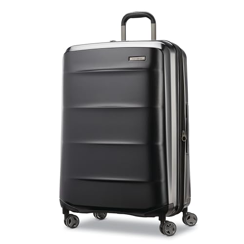 Samsonite Carry-On Pro Front Pocket Hardside Expandable 21-Inch Octiv Luggage: Durable & Impact Resistant, 360° Aero Trac Spinner Wheels, Adjustable Telescopic Handle, TSA Approved Lock - Silver