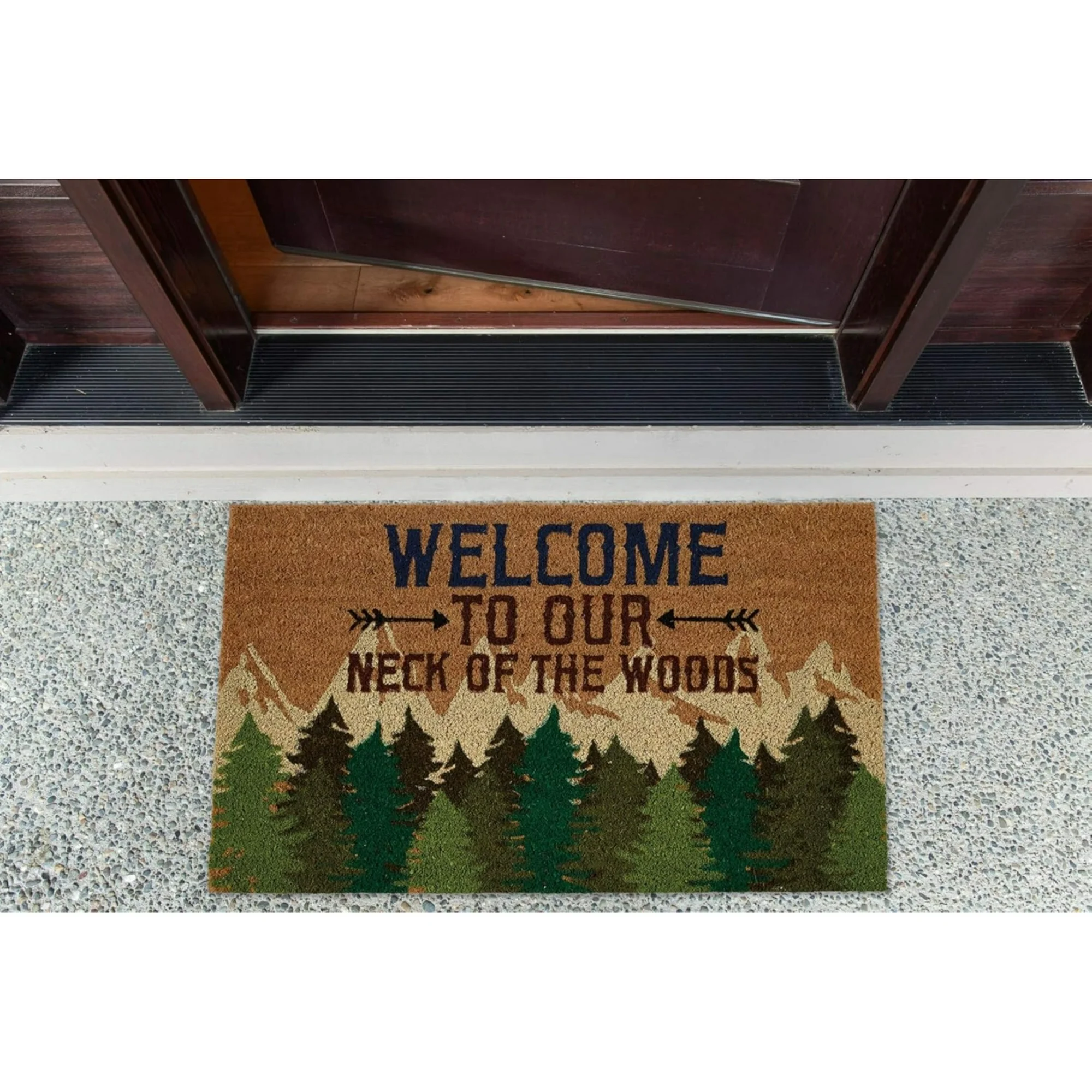 Vintage Outdoor Welcome Mat 18" x 30" Welcome Doormat  Soft Non-woven Fabric Face Entryway Indoor Outdoor Mats  Heavy Duty Non Slip Rubber Backing Front Doormat for Home Decor