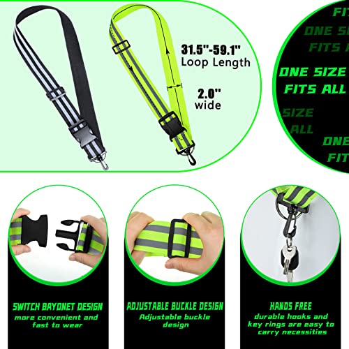 Saintrygo Reflective Sash Reflective Running Gear High Visibility Safety Reflective Sash Reflective Jacket Adjustable Reflective Sash for Walking Cycling at Night