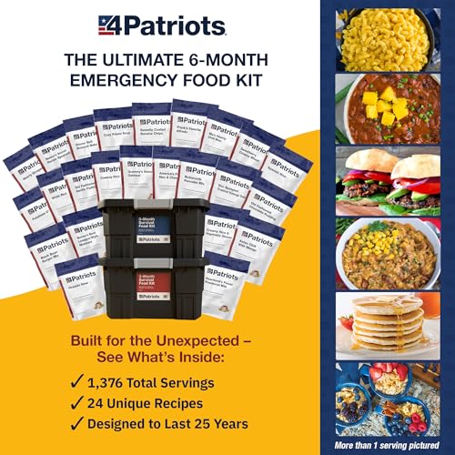 4Patriots 2-Week Survival Food Kit: Emergency Food Supply Designed to Last 25 Years, 84 Servings
