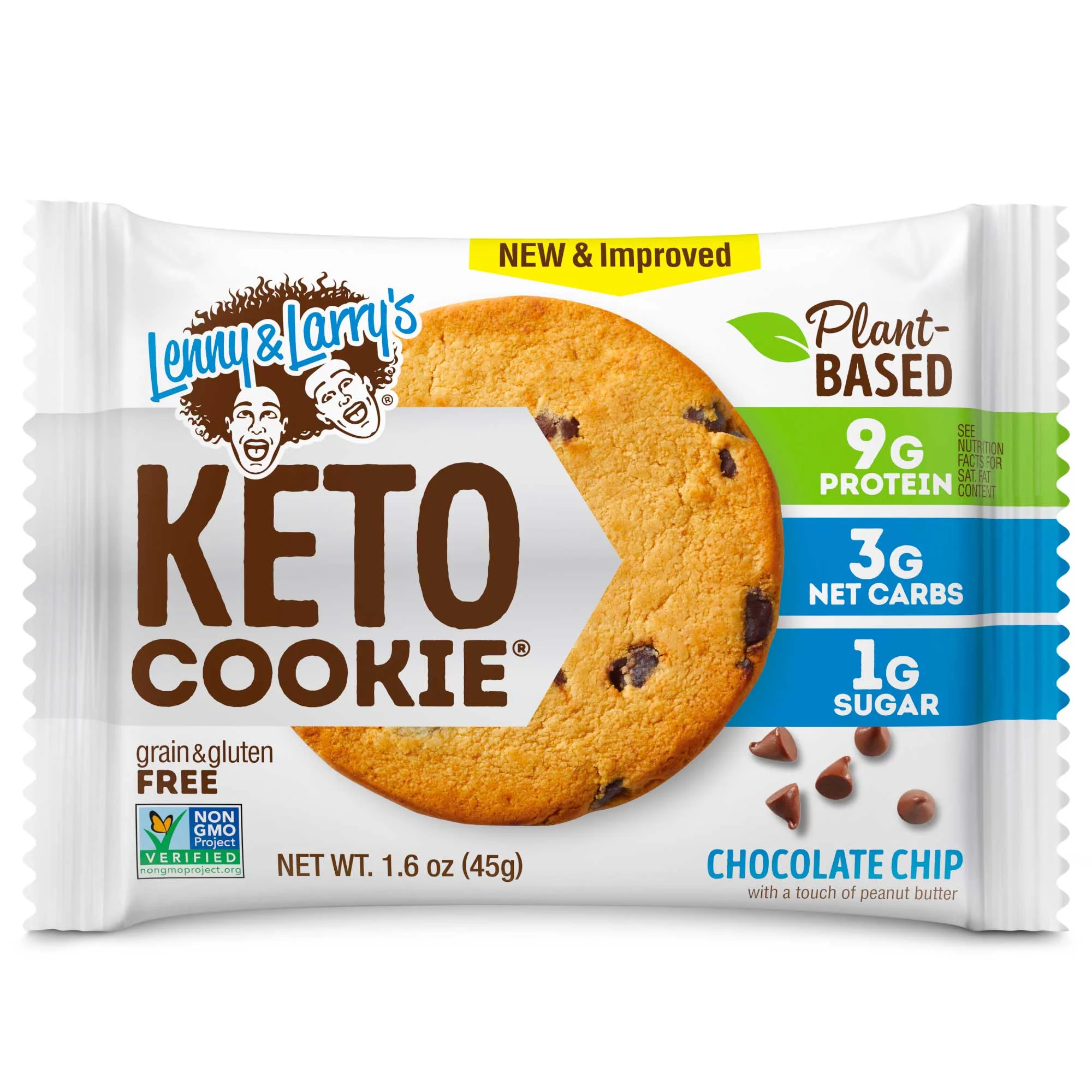 Lenny & Larry's The Keto Cookie, Chocolate Chip, 1.6 oz, 12 Ct