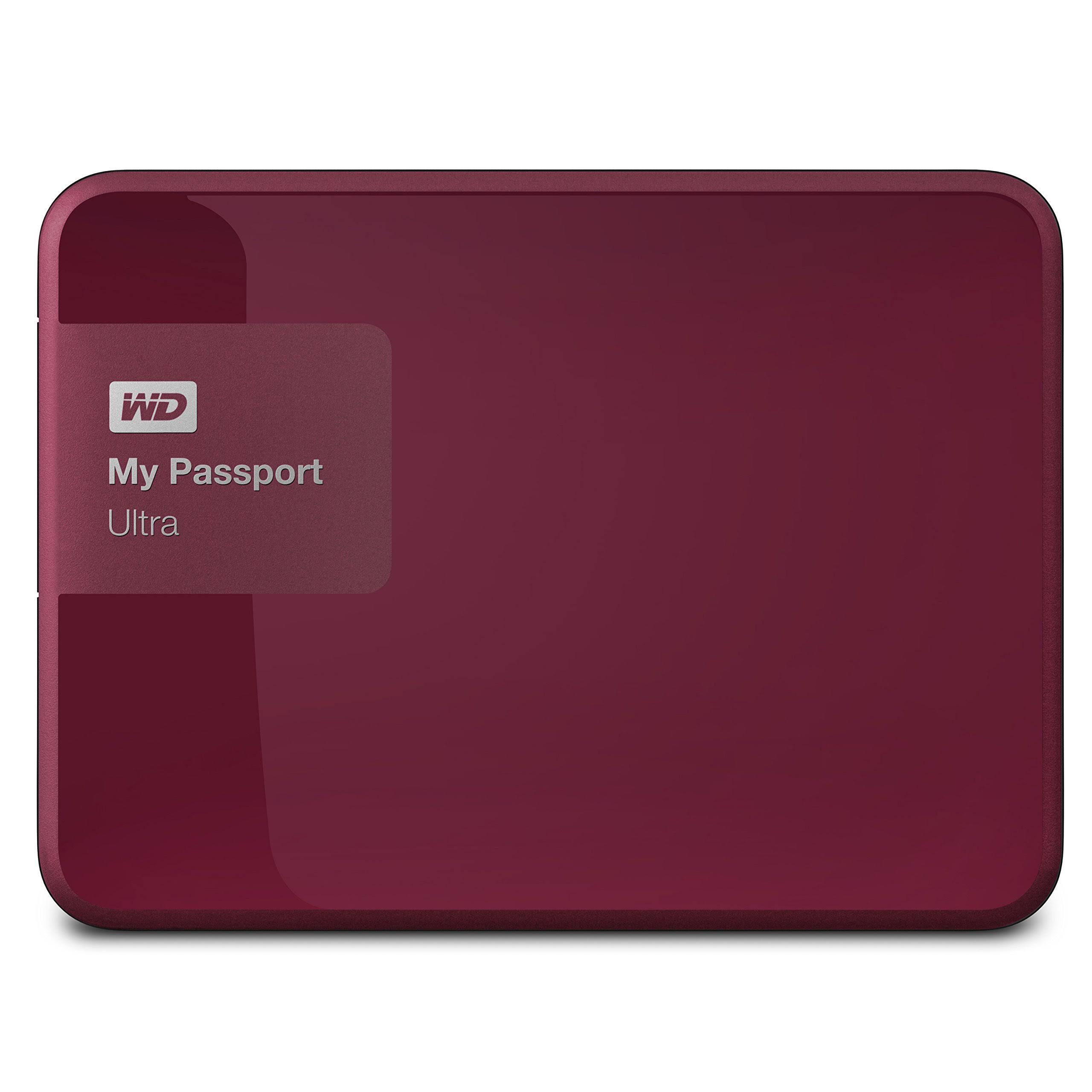 WD 3tb USB 3.0 My Passport Ultra Portable External Hard Drive - Berry