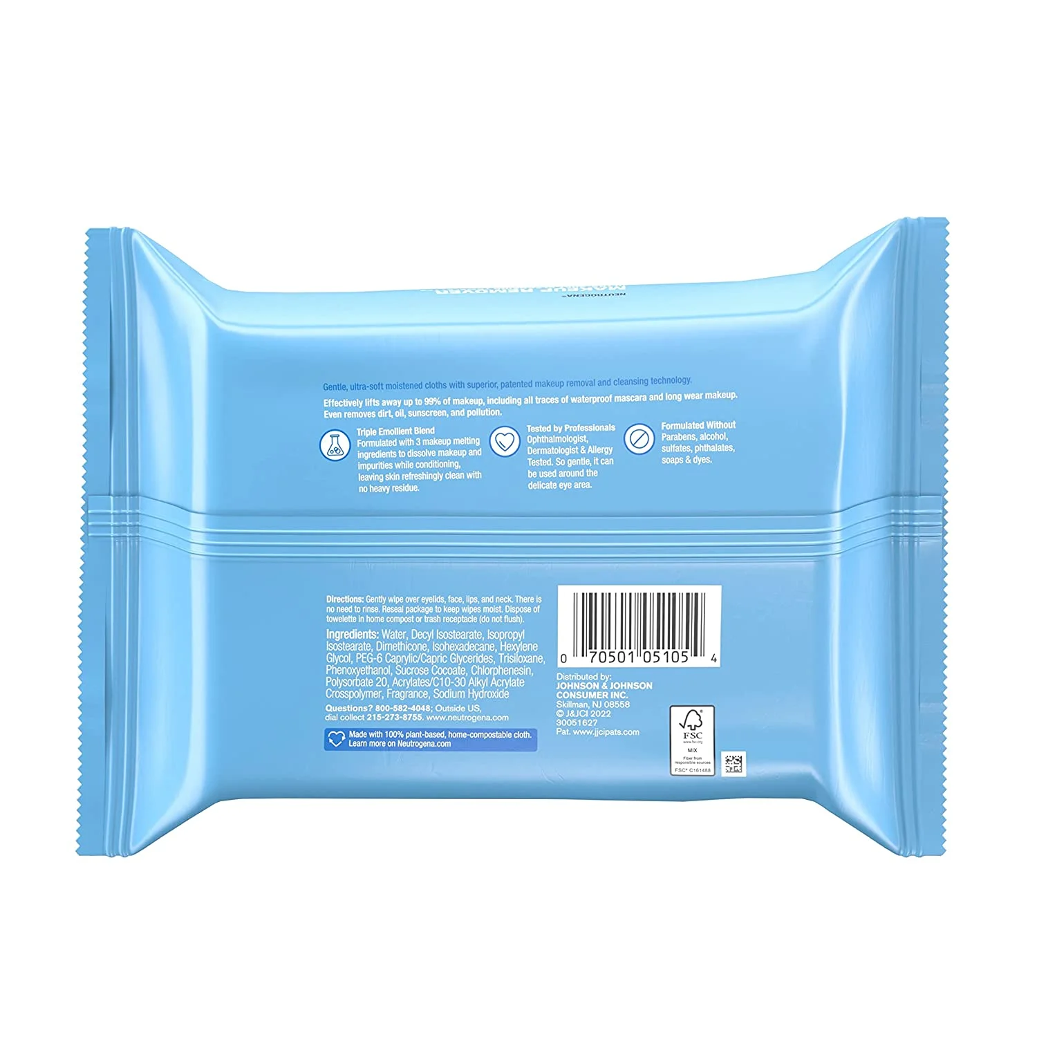 6 Pack - Neutrogena Makeup Remover Wipes, 25 Count Each