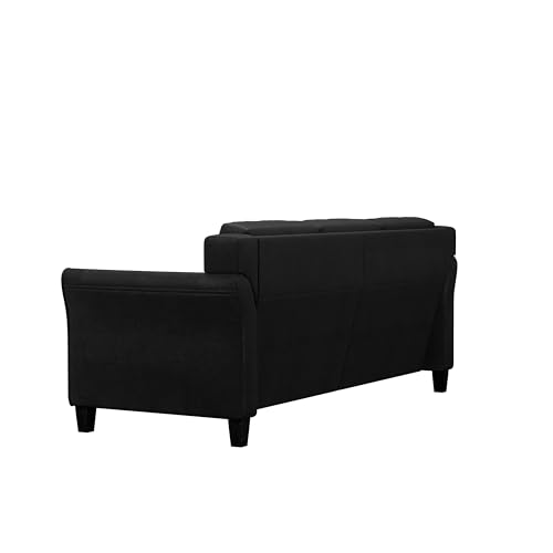 Lifestyle Solutions Harrington Loveseat, Black