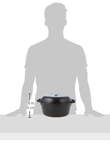 Lodge 5 Quart Cast Iron Double Dutch Oven – Pre-Seasoned – Lid Converts to 10.25