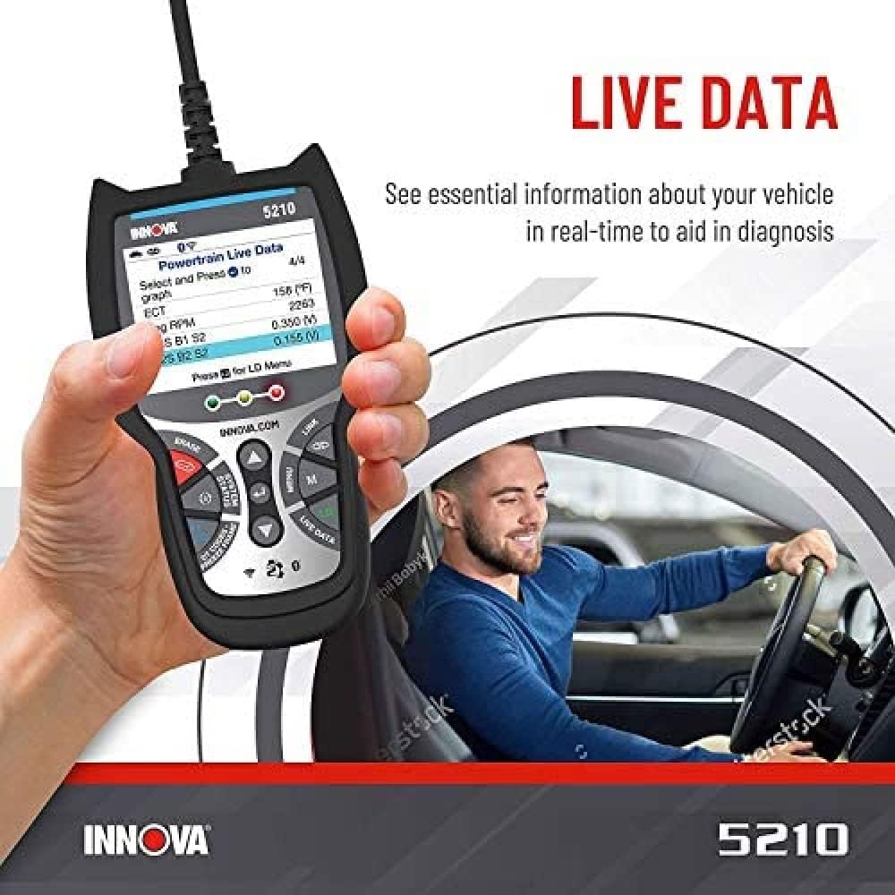 INNOVA 5210 - Newest 2022 OBD2 Diagnostic Code Scanner - Read/Erase ABS Codes, Reset Oil Lights, Live Data, Battery/Charging System Test