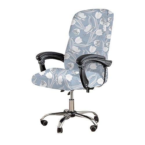 Printed Office Chair Cover Stretch Computer Chair Slipcover Universal Desk Rotating Chair Cover with Zipper Boss Chair Covers Office Chair Seat Cover Armchair Cover Slipcovers,M, 24