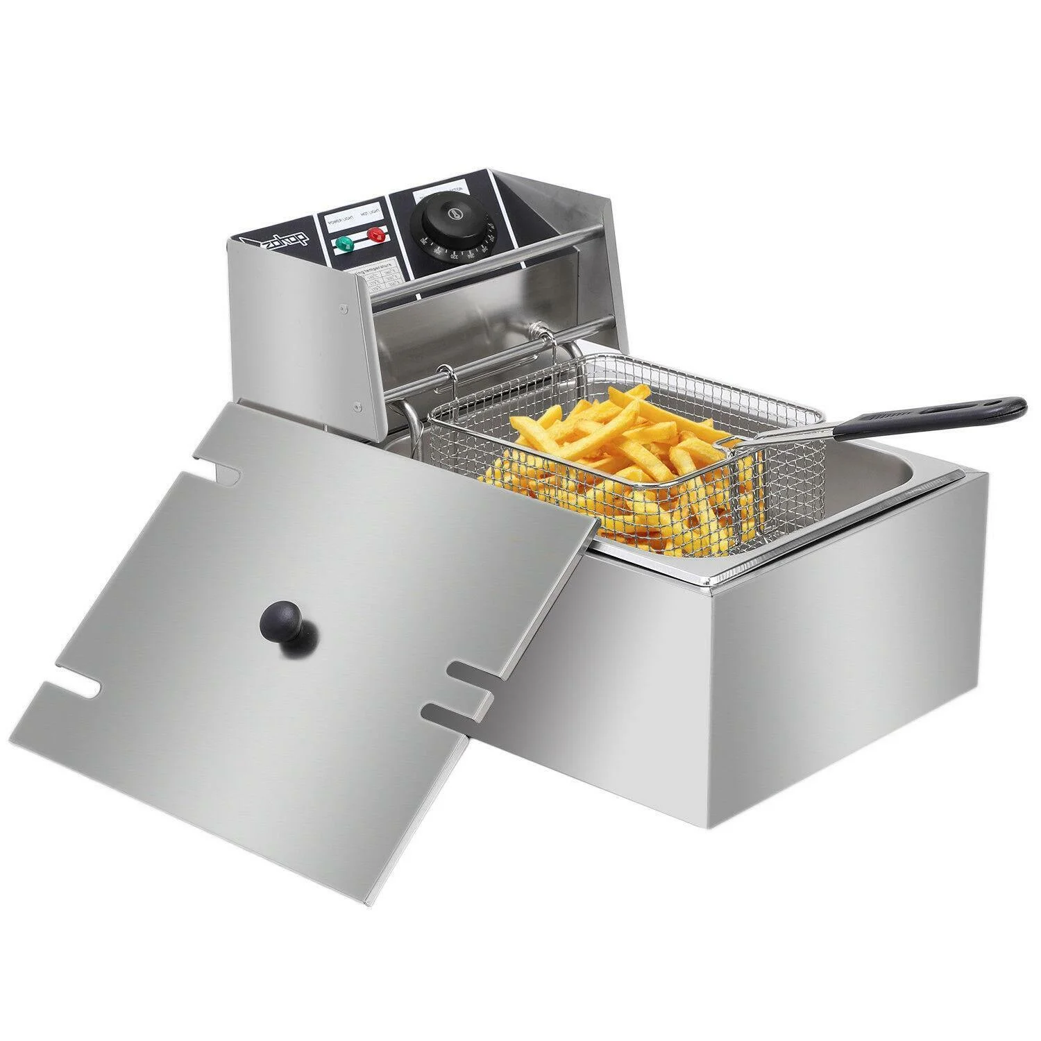 Stainless Steel Commercial Household Electric Deep Fryer Fried Chicken Pan 6L