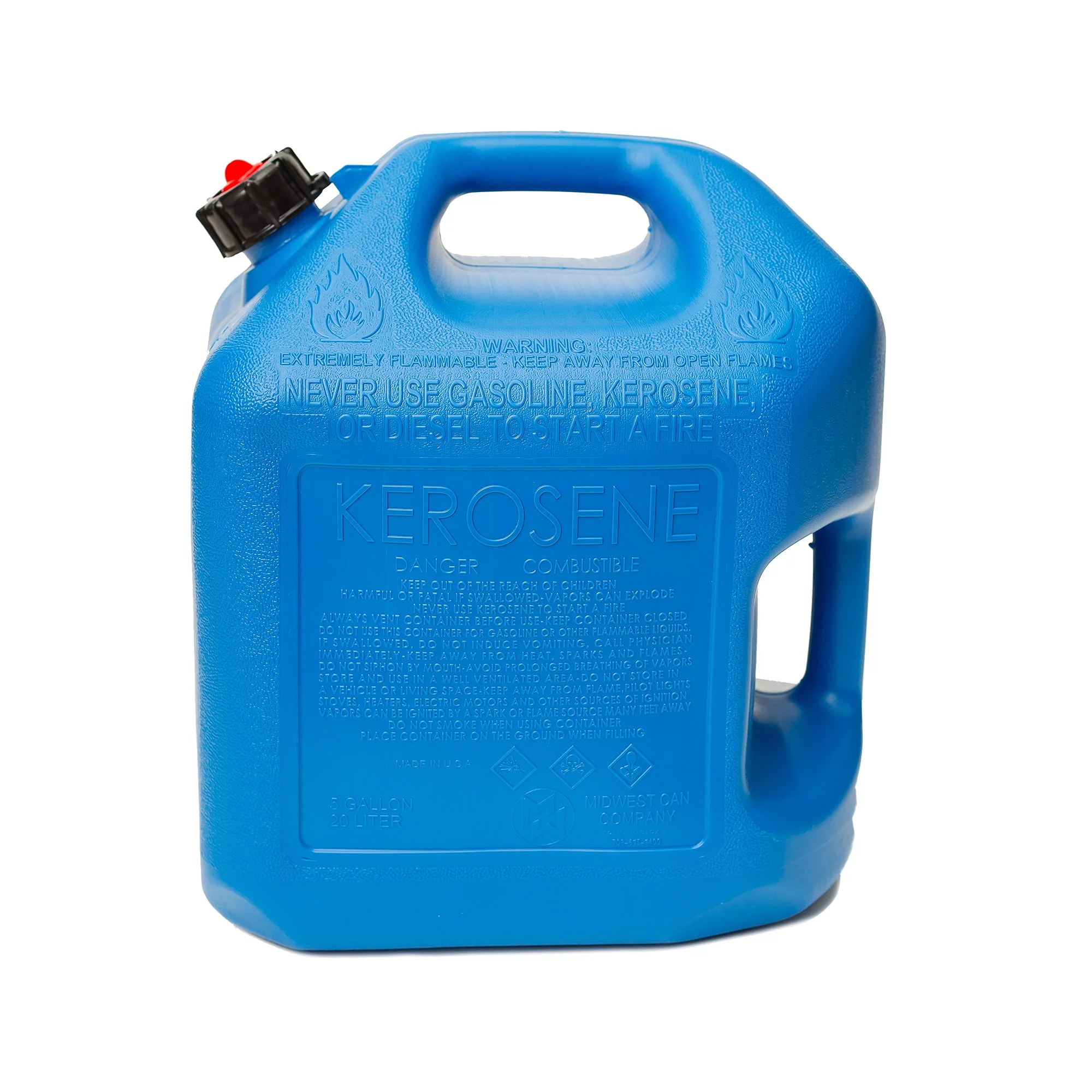 Midwest Can Company 7610 5 Gal Kerosene Gas Can Container with Spout (4 Pk)