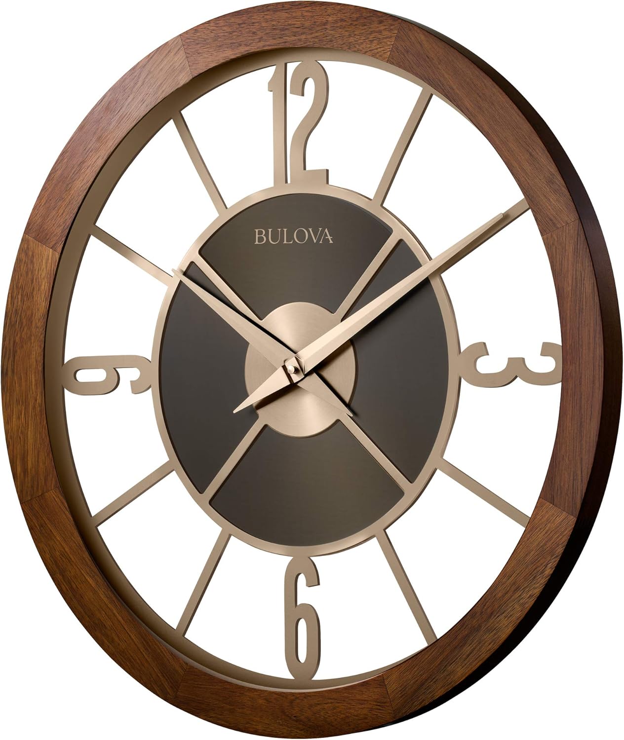 Bulova C4110 Sandpiper Outdoor/Indoor Bluetooth Wall Clock, Natural Wood