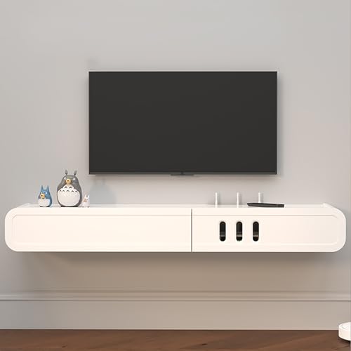 TV Stands for Living Room, Floating TV Unit, Minimalist Floating TV Cabinet with Cable Holes, Entertainment Center with Storage (Color : 133cm/52in)