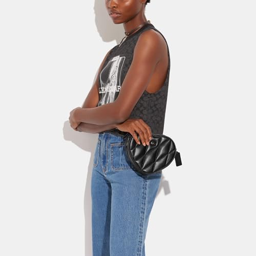 Coach Womens Quilted Leather Heart Crossbody