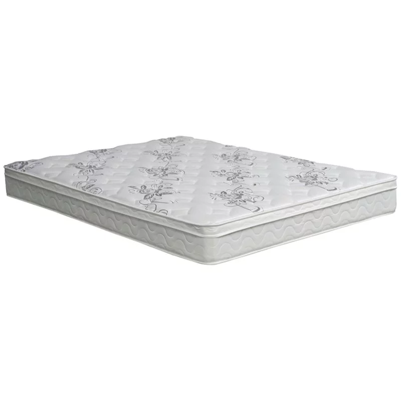 Furniture of America Kya Fabric 9-Inch Twin Euro Top Mattress in White