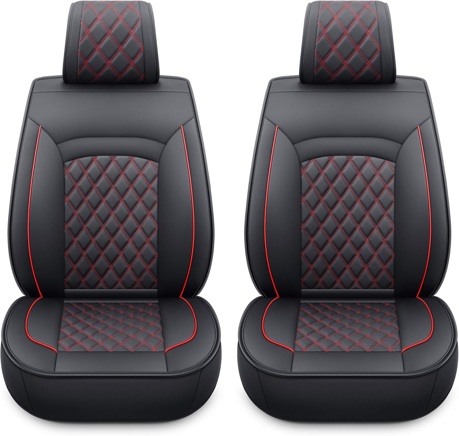 LUCKYMAN CLUB 12-SLX Car Seat Covers for SUV with Faux Leather, Also fit for Most Sedan (SLX-Black & White)