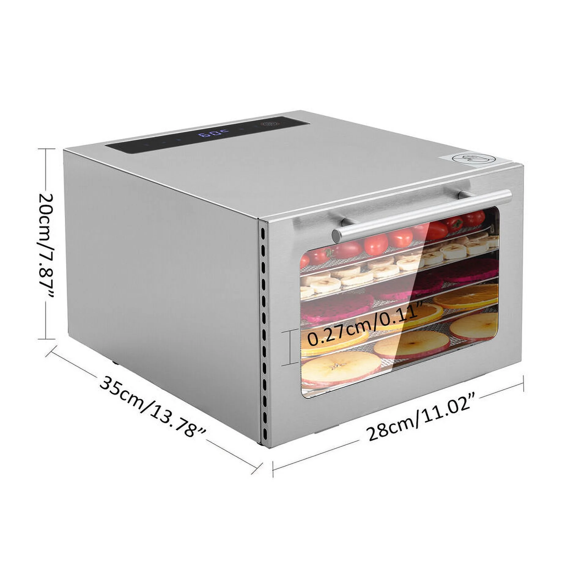 MIDUO 5 Trays Commercial LED Food Dehydrator for Jerky/Meat 400W Fruit Dryer Machine TOP