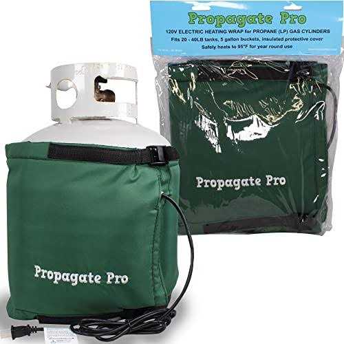20 Pound Propane Gas LP Cylinder Tank Heater by Propagate Pro 110v Heating Wrap for 5 Gallon Buckets 30