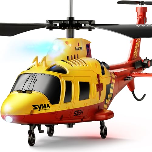SYMA S53H RC Helicopter Rescue Remote Control Helicopter with Dazzling Night Flights,Unique Simulation Design, Low Battery Reminder, Altitude Hold, Perfect Helicopter Toys Gift for Boys and Enthusiast