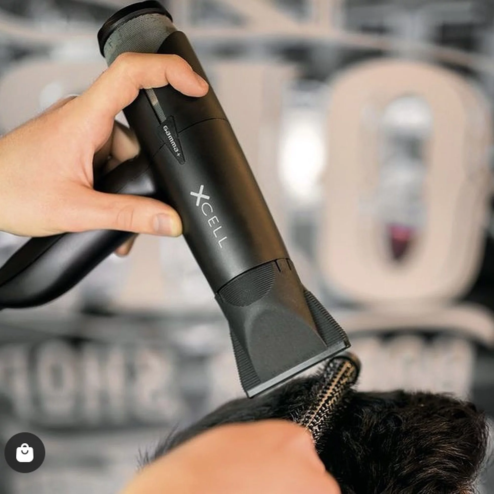 GAMMA+ Xcell Professional Hair Dryer Digital Motor Ultra-Lightweight Ionic Technology Matte Black