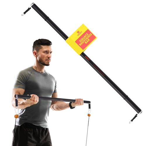 SQUATZ Pull-Up Workout Station with Bench - Multifunctional Gym Equipment Setup w/Pulling Bar, Sit-Up Board, Backrest, Elbow Pad, & Steel Main Frame, Great for Home Exercise and Weight Training