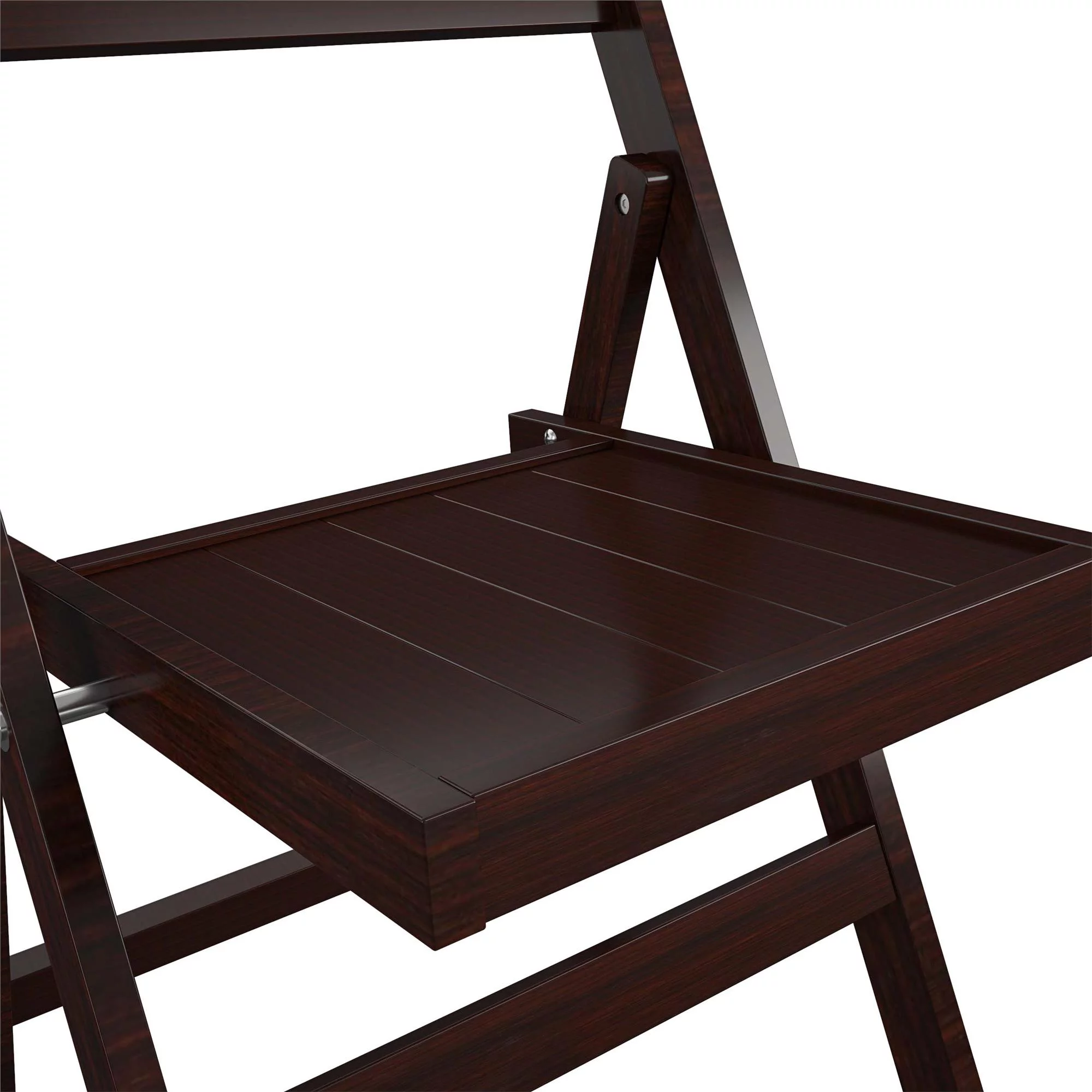 COSCO XL Folding Wood Chair, Dark Mahogany, 2-Pack