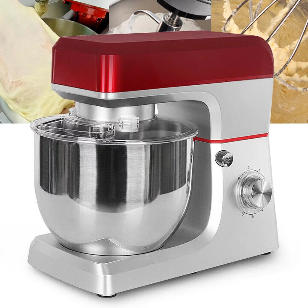 DENEST 1.2KW Household Commercial Six Speed Electric Food Mixer Dough Mixer Egg Beater