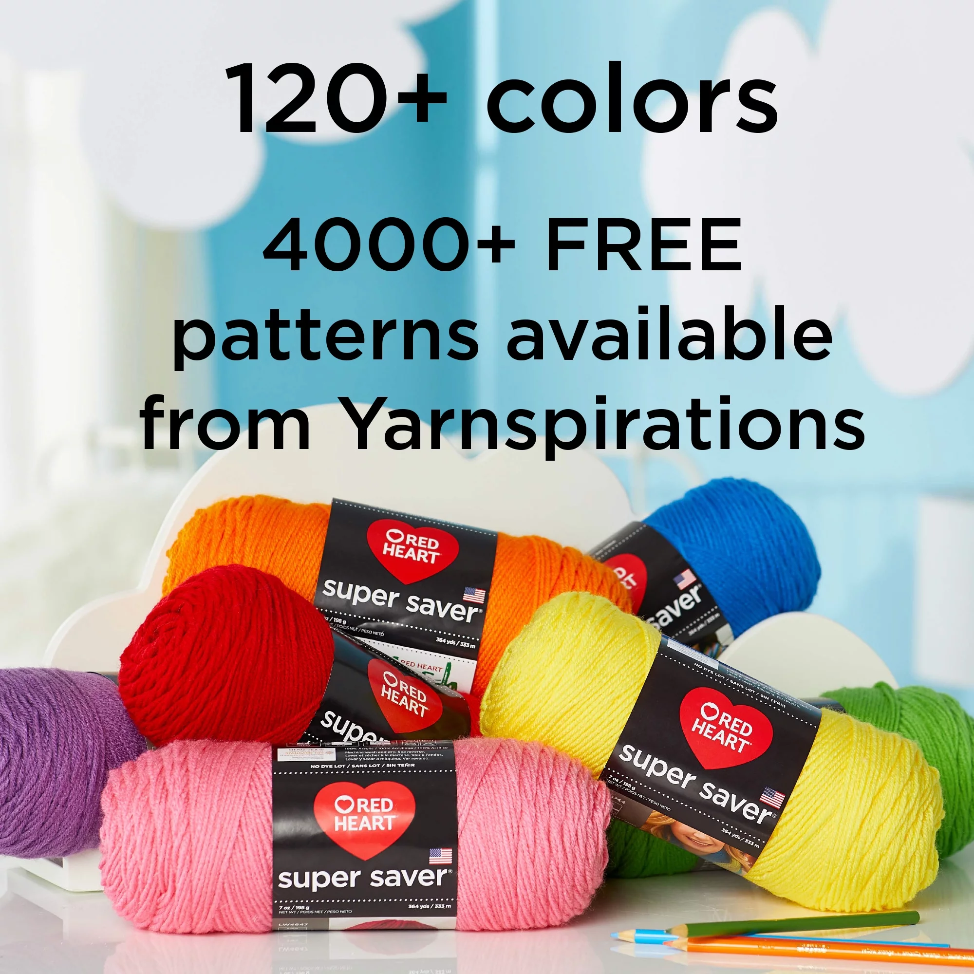 Red Heart® Super Saver® Ombre™ #4 Medium Acrylic Yarn, Sand 10oz/283g, 482 Yards (4 Pack)