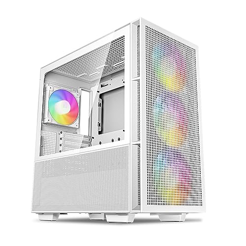 DeepCool CH560 PC Case High-Airflow 140mm PWM ARGB Fans Front Mid-Tower ATX PC Case Hybrid Mesh/Tempered Glass Side Panel 360mm Radiator Top/Front Support Gaming Case USB 3.0 Type-C I/O Panel