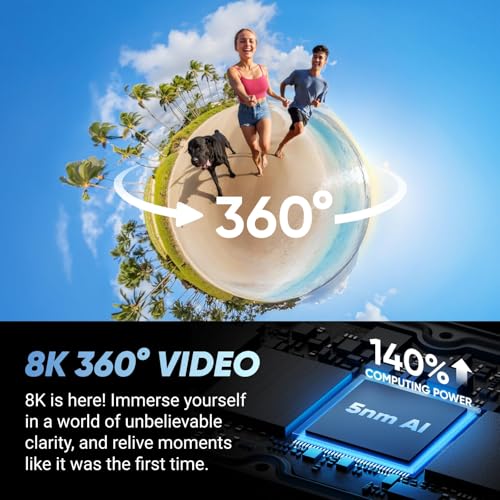 Insta360 X4 Motorcycle Bundle- 8K Waterproof 360 Action Camera, 4K Wide-Angle Video, Invisible Selfie Stick, Removable Lens Guards, 135 Min Battery Life, AI Editing, Stabilization, No Micro SD Card