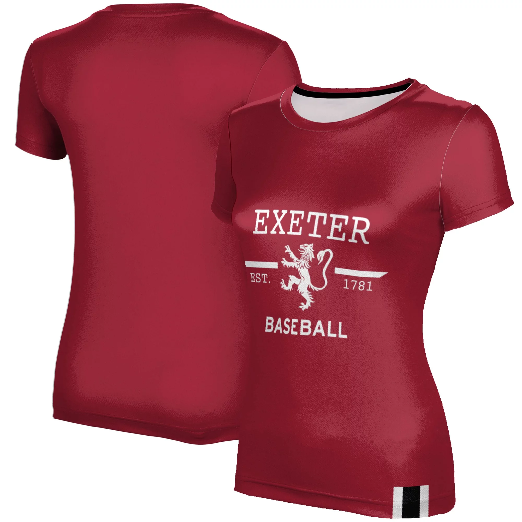 Women's Maroon Phillips Exeter Academy Big Red Baseball T-Shirt